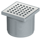 Yükseklik Ayarlı Paslanmaz Çelik Süzgeçli Alttan Çıkışlı Yer Sifonu