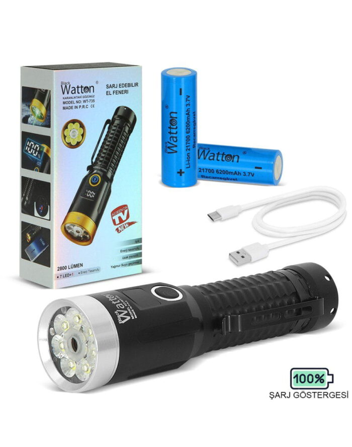 2800 LÜMEN ÖZEL SERİ YEŞİL LAZER ÖZELLİKLİ MIKNATISLI WATTON WT-735 - Görsel 2