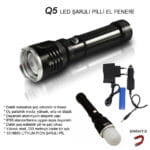 Flaşörlü Uzun Mesafeli Şarjlı Pilli Mıknatıslı EL Feneri Watton Wt-282