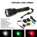 Profesyonel P50'Led 3.000 Lümen Şarjlı Av Feneri Watton Wt-150