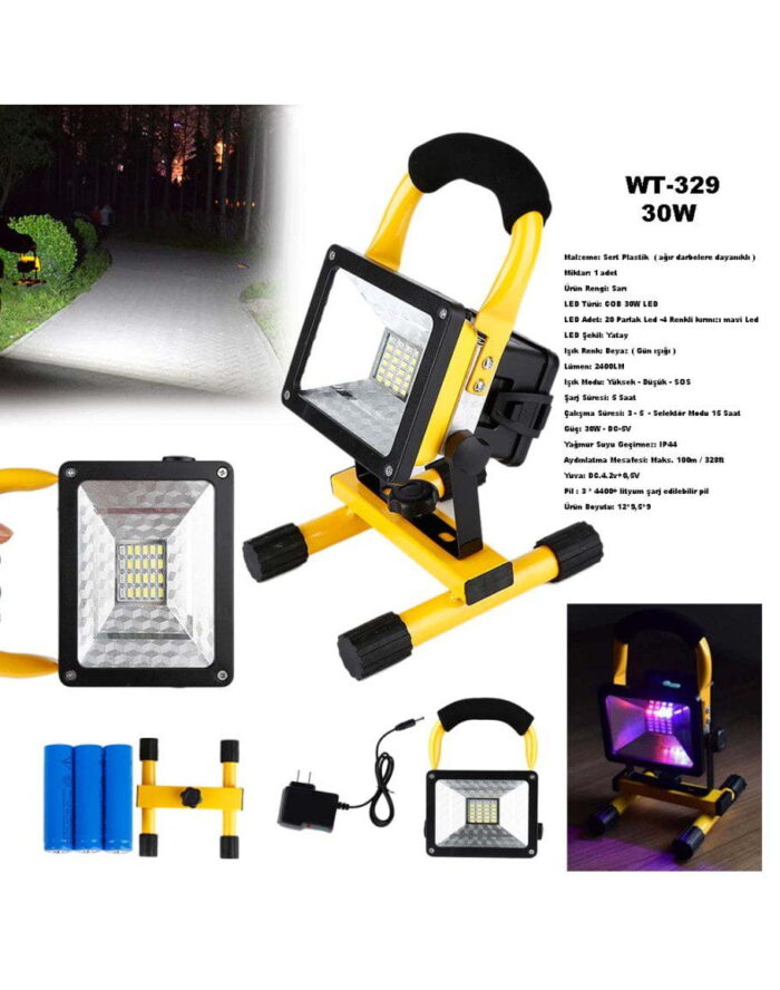 Şarjlı Spot Lamba Projektör Watton Wt-329 - Görsel 2