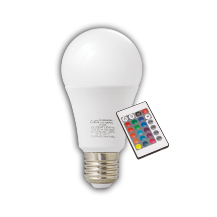 Cata Rgb Led Ampul E27 Duylu CT-4058B - Görsel 2