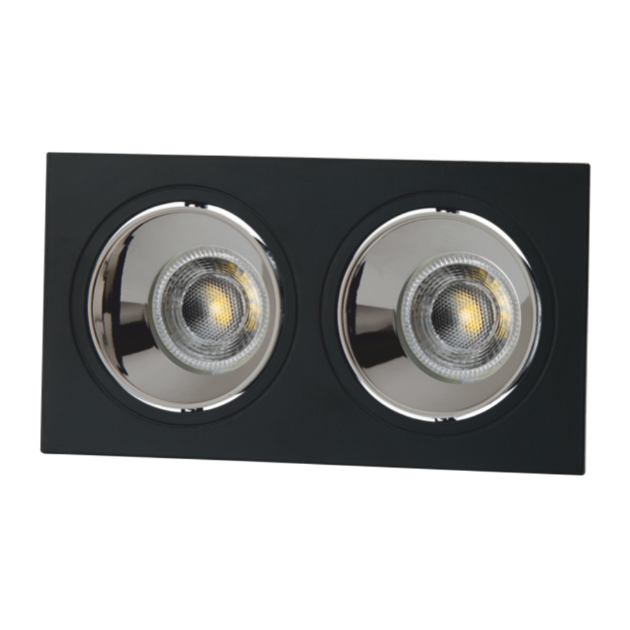 ct-5054 Cata 2'li Jaguar Siyah - Platin Dekoratif Spot CT-5054 (Ampül ve Duy Hariç) - Görsel 1