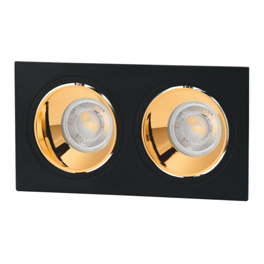 ct-5056 Cata 2'li Jaguar Siyah-Bakır Dekoratif Spot CT-5056 (Ampül ve Duy Hariç) - Görsel 1