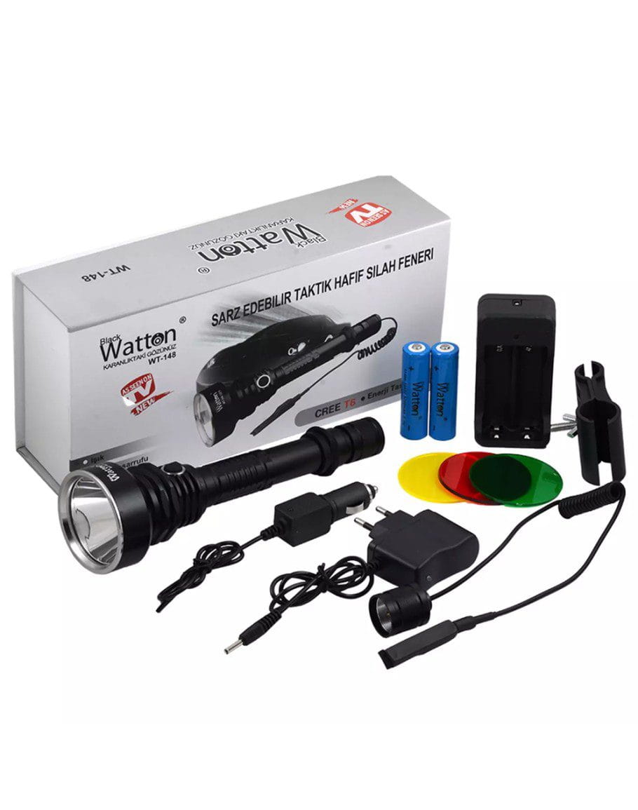 orjinal-800-lumen-tx6-ozel-avci-feneri-watton-wt-148-wt-148-910x1155 Orjinal 800 Lümen TX6 Özel Avcı Feneri Watton Wt-148 - Görsel 1