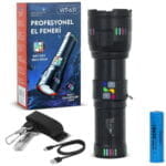 Watton Wt-631 30000 Lumen Lazer Etkili Profesyonel El Feneri
