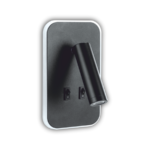 Cata 13W Tuvalu Yatak Başı Çift Kademeli Dekoratif Led Aplik Siyah kasa CT-5253S