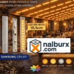 SAMSUNG 24V Amber Pergola Tente LED Aydınlatma Kapaklı – SMT-104 (2700K, 18,5 cm)