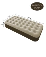 CAMPOUT YÜKSEK TEK KİŞİLİK ŞİŞME YATAK KREM (NG C149-Y)