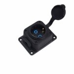 Bylion 1KMP-F Kauçuk Monofaze Duvar Prizi IP44 F Type (Schuko) Siyah (950-004-0001)