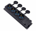 Bylion 4KMP-F Kauçuk Monofaze Dörtlü Grup Priz IP44 F Type (Schuko) Siyah (950-004-0004)