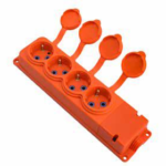 Bylion 4KMP-F Turuncu Kauçuk Monofaze Dörtlü Grup Priz IP44 Y Type (950-304-0004)