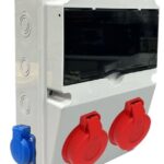 Bylion Kombinasyon Priz Kutusu 5x32A 380V 1 Ön + 2 Yan 16A Prizli Dağıtım Ünitesi