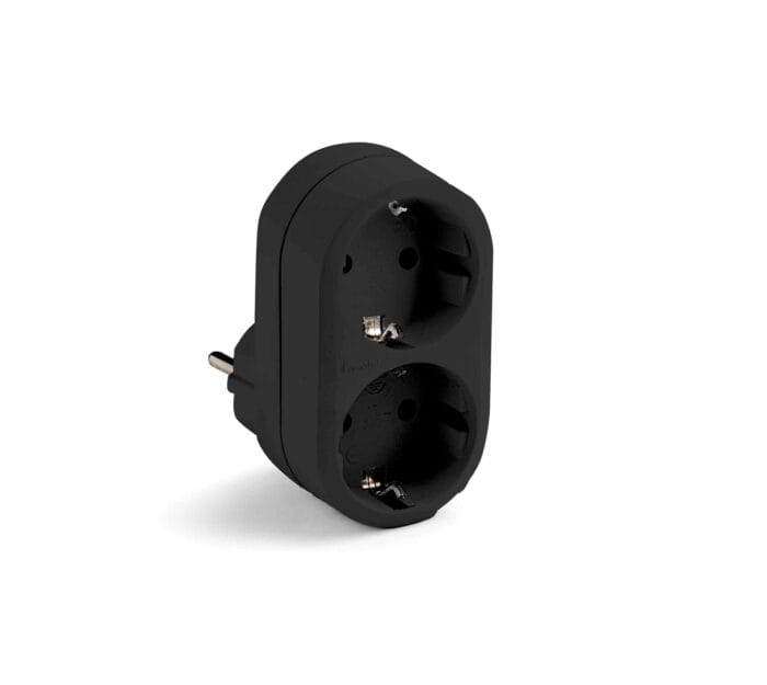 Famatel Adaptör 2’li 16A 250V Siyah 1332-S - Görsel 2
