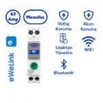 Tomzn TOB9e-63M Akıllı Voltaj ve Akım Koruma Rölesi 63A WiFi – Enerji Ölçerli (eWeLink Uyumlu)