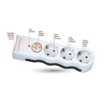 Tunçmatik Üçlü Beyaz Powersurge Akım Korumalı Priz TSK5083