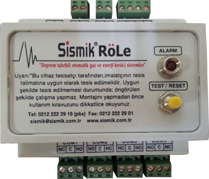 SİSMİK RÖLE Kontrol Paneli 1 IN - 4 OUT 12V 3Ah Adaptörlü - Görsel 2