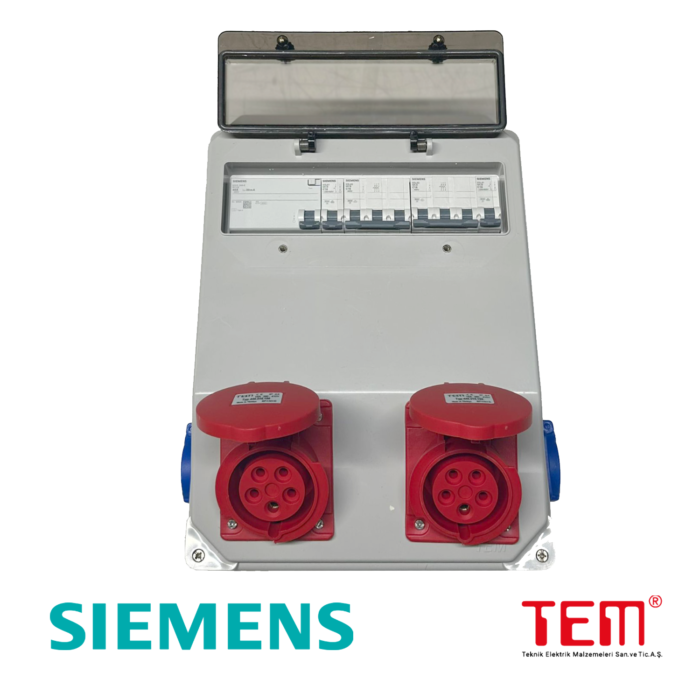 Tem IP67 Kombinasyon Kutusu Ön 2 Ad. IP44 5x32A CEE + 2 Ad. 1x16A Yan Kullanıma Hazır Kombinasyon Panosu 64120.5320.0000.022 - Görsel 2