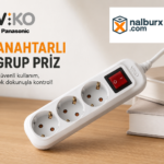 Viko Multi-Let Dörtlü Priz Anahtarlı Topraklı Kablolu Çocuk Korumalı 2 Metre 90 11 74 02