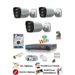 5 MP Ultra HD 3 Kameralı Güvenlik Kamera Sistemi 320 GB HDD Dahil Warm LED Renkli Gece Görüşlü XMEYE | TEICO 6035N