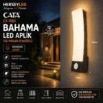 Cata Bahama LED Aplik 30W Gün Işığı Hareket Sensörlü CT-7082
