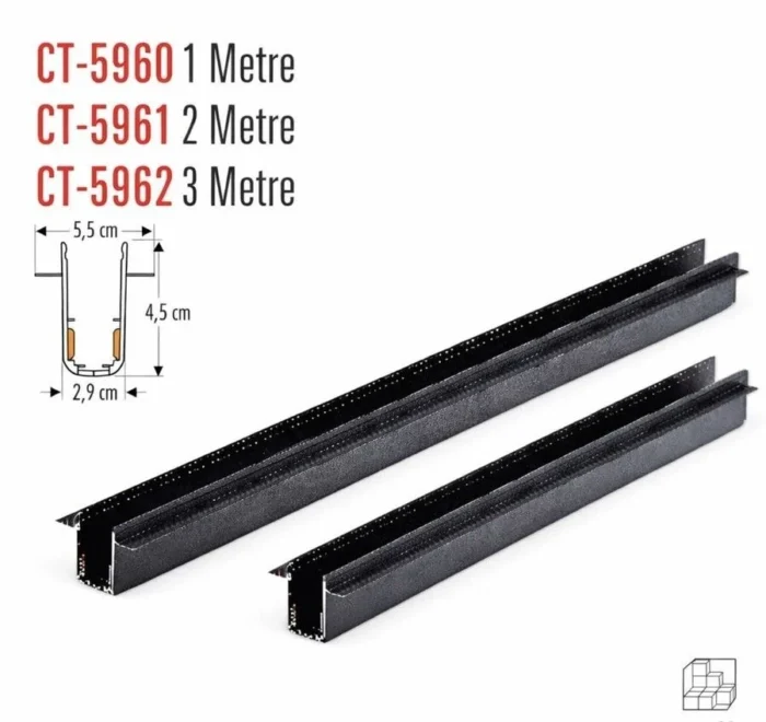Cata Alabama Yaylı Magnetic Ray 2 Metre Siyah CT-5964 - Görsel 2